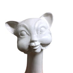 Mid-20th Century Large Italian Ceramic Cat Figure