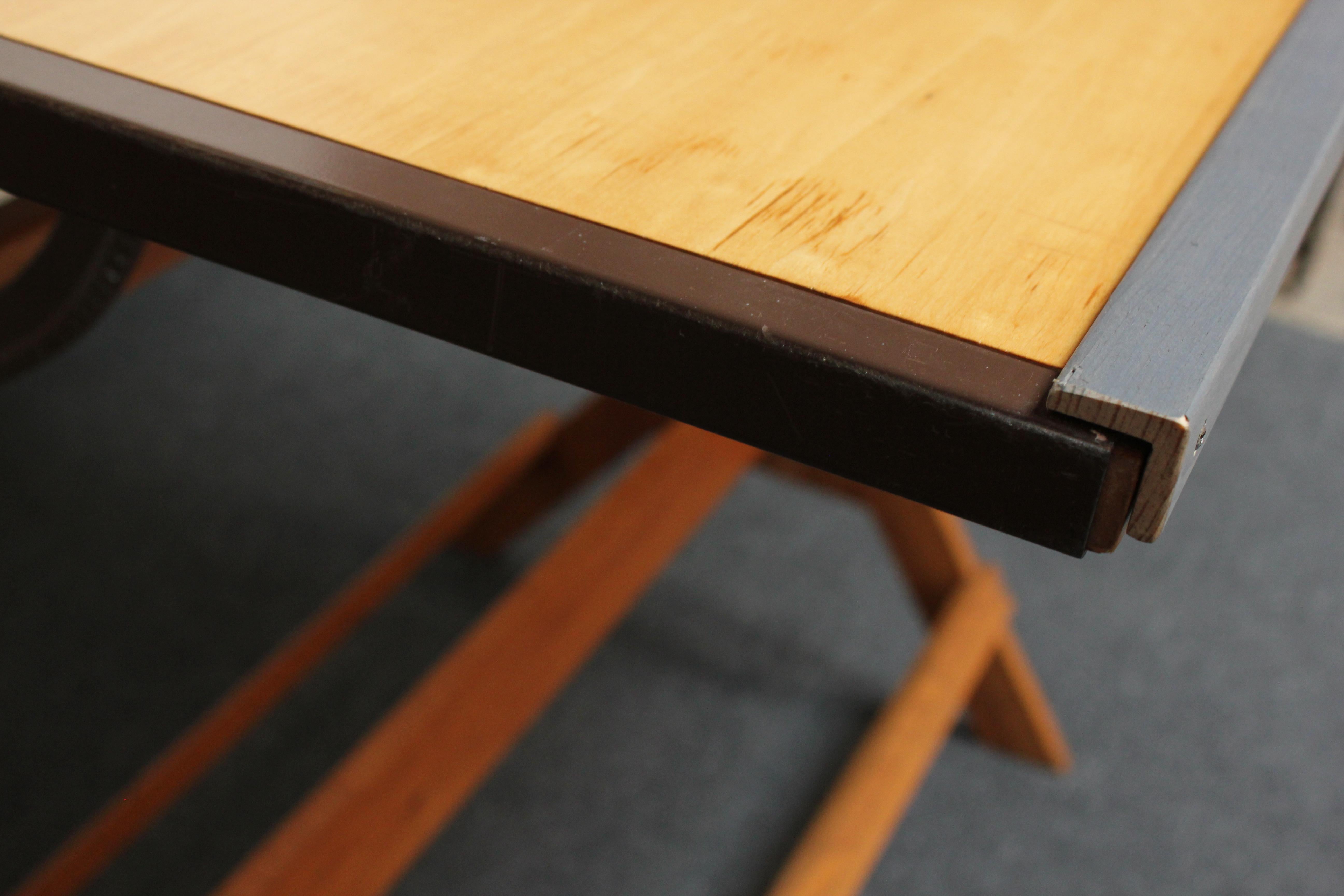 Mid-20th Century Large Maple and Oak Drafting Table For Sale 7