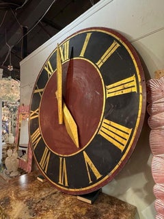 Mid 20th Century Large Scale French Metal Clock Face