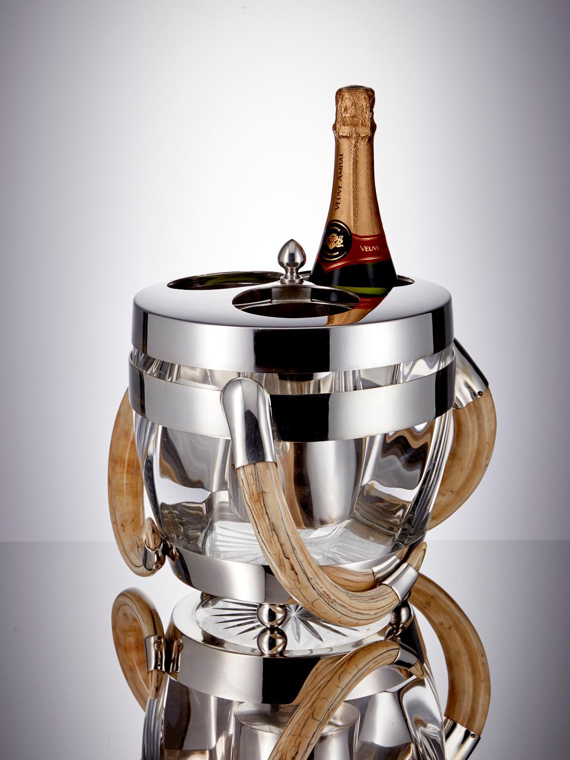Enfriador de vino de champán muy grande de mediados del siglo XX, circa 1950 en venta 2