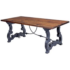 Mid-20th Century Large Spanish Influenced Pine Dining Table