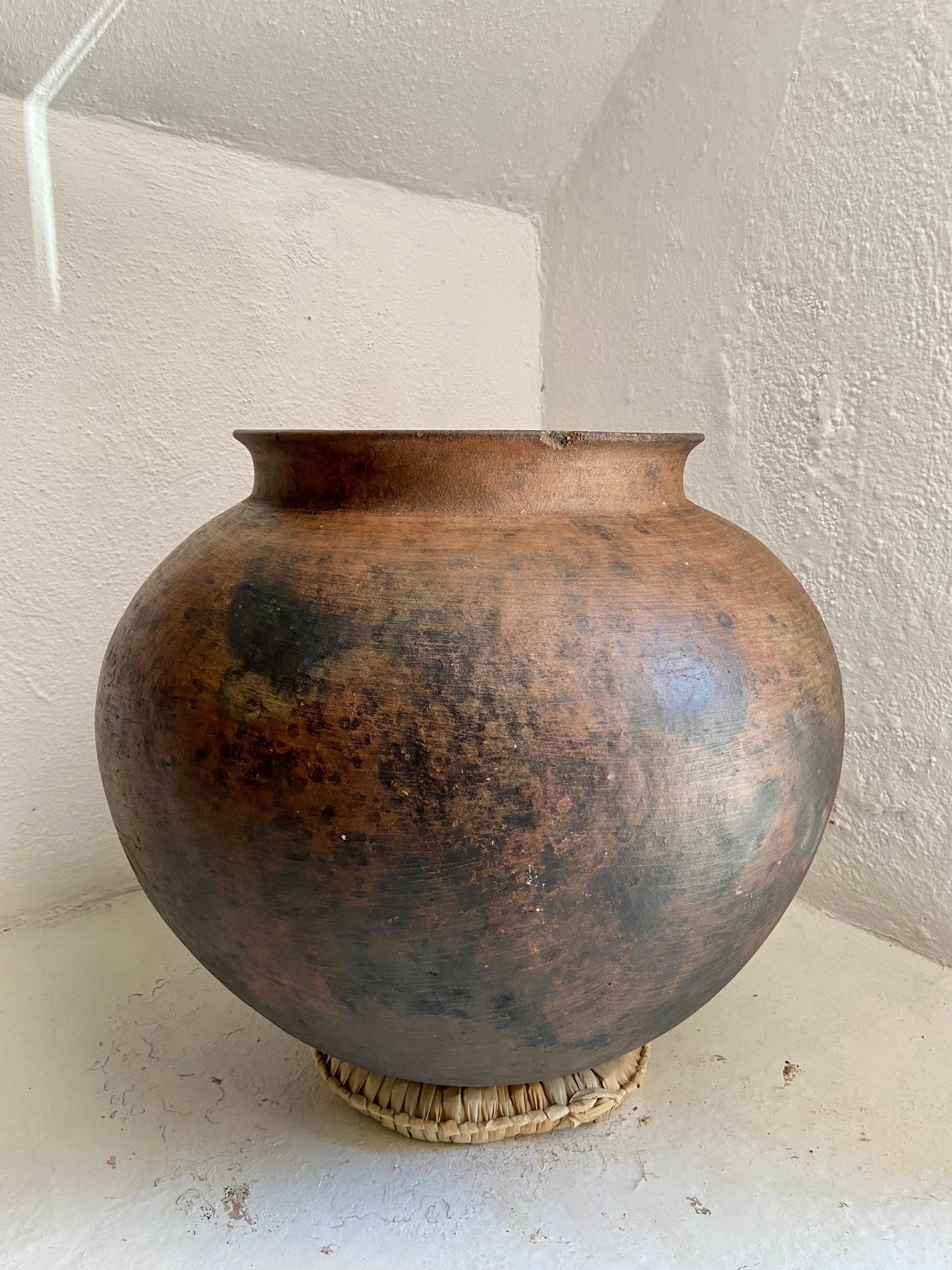 Fired Mid 20th Century Large Water Pot from Mexico