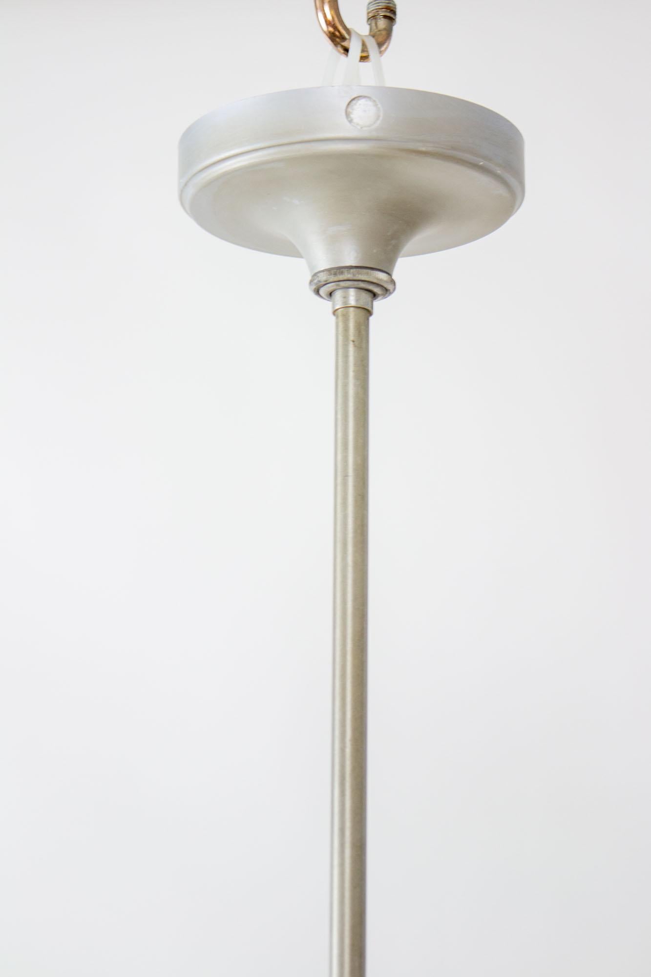 Mid 20th Century Large White Saucer Pendant In Good Condition For Sale In Canton, MA