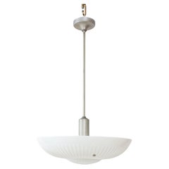 Mid 20th Century Large White Saucer Pendant