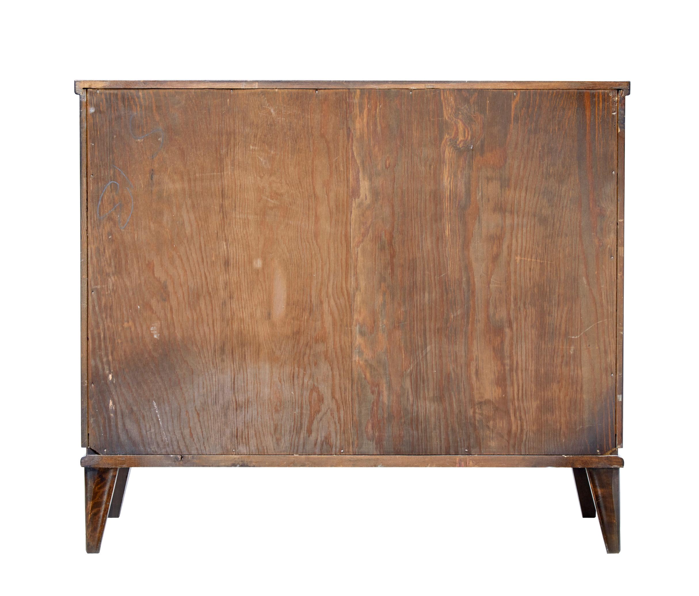Mid-20th Century Late Art Deco Swedish Birch and Elm Chest of Drawers 2