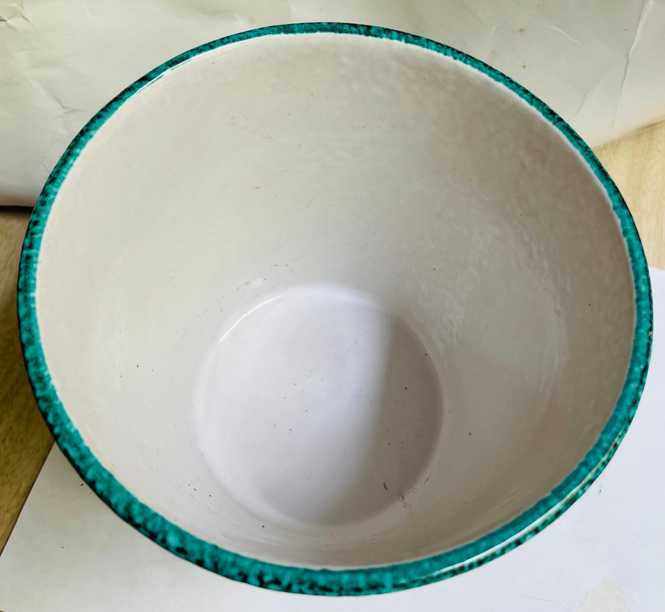 Mid 20th Century Lava Glaze Italian Pottery Planter Cachepot Ice Bucket For Sale 3