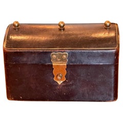Vintage Mid 20th Century Leather Box