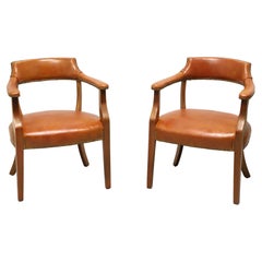 Vintage CLASSIC LEATHER Mid 20th Century Leather Game Armchairs - Pair A