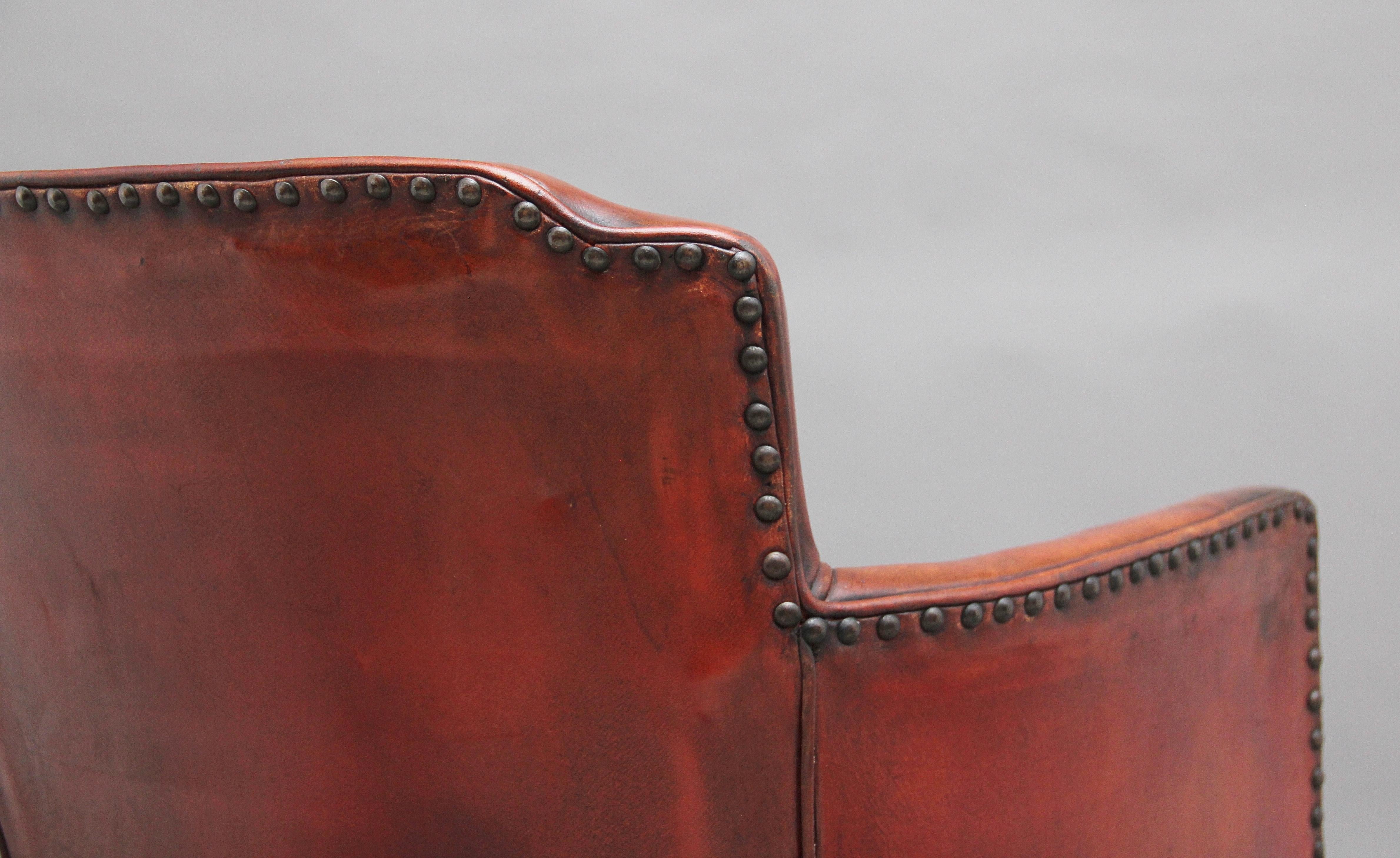 Mid-20th Century Leather Swivel Desk Chair 3