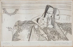 Mid-20th Century Lee Long Looi Abstract Etching