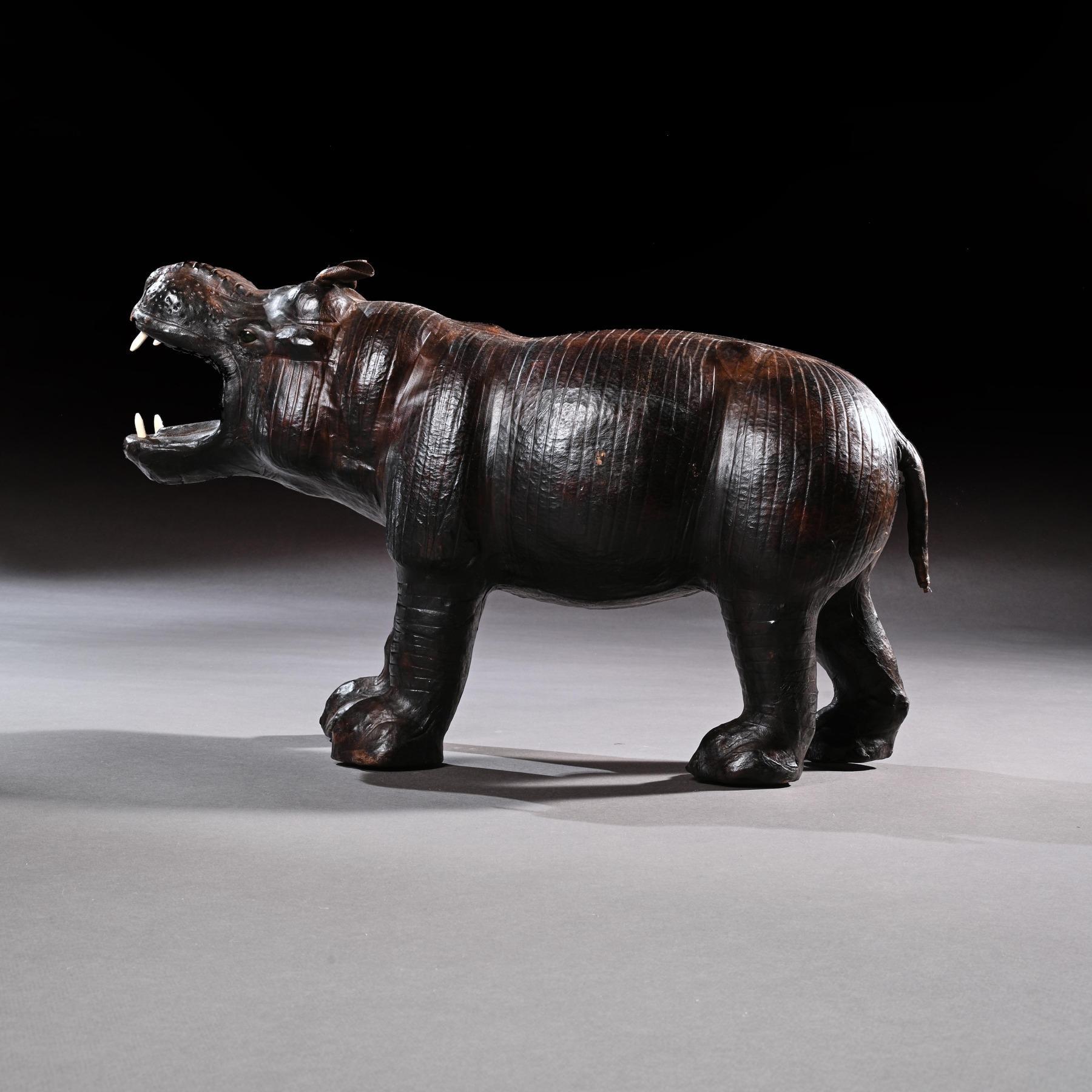 British Mid-20th Century Liberty of London Leather Hippo