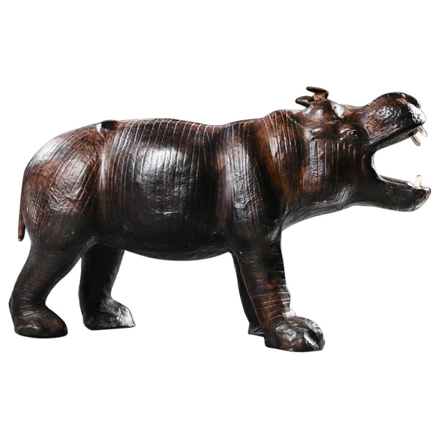 Mid-20th Century Liberty of London Leather Hippo at 1stDibs