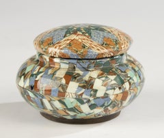 Mid-20th Century Lidded Jar - Jean Gerbino - Vallauris - Mosaic Ceramic