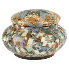 Mid-20th Century Lidded Jar - Jean Gerbino - Vallauris - Mosaic Ceramic