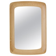 Mid-20th Century Light Oak Framed Mirror by Glas and Tra