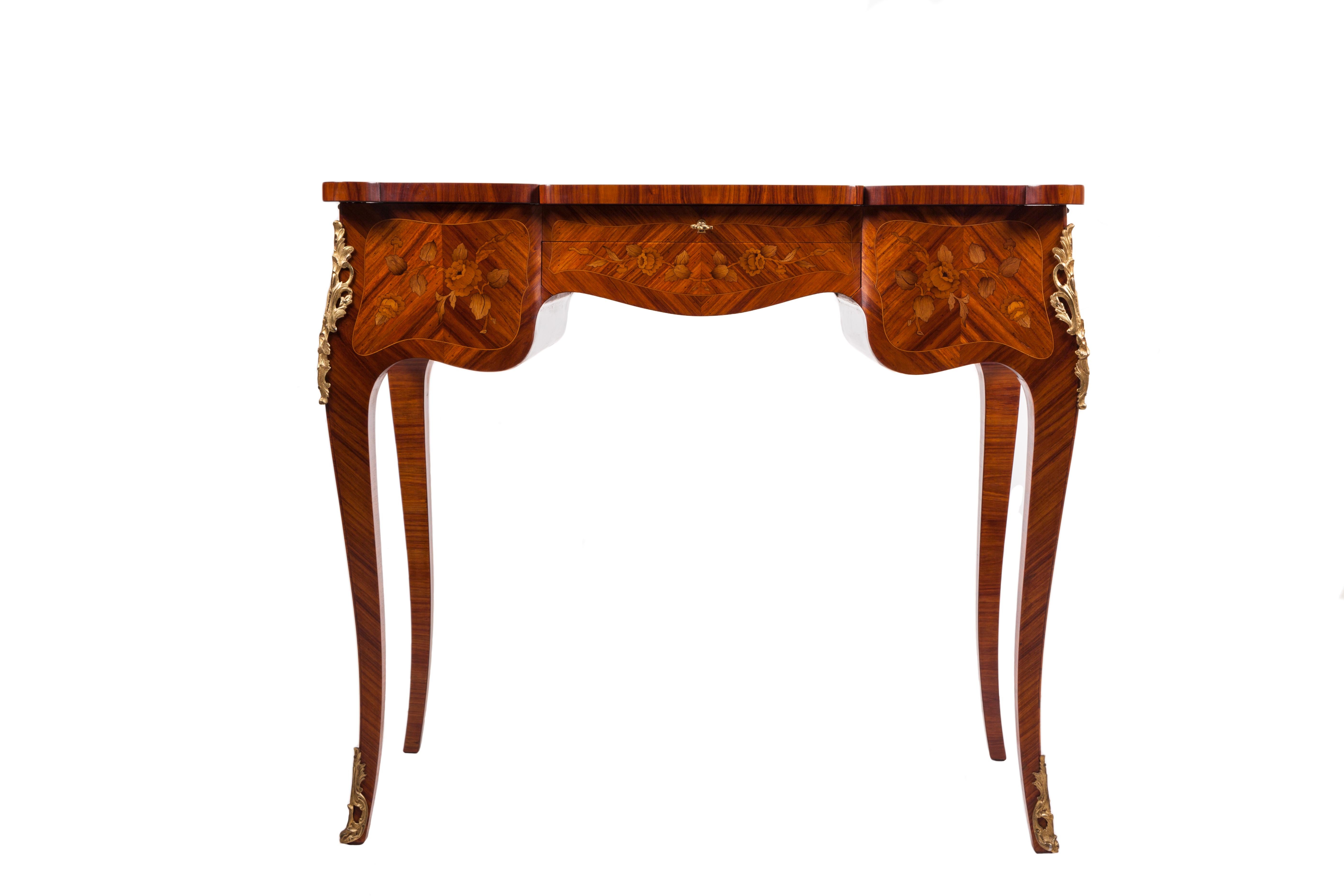 Mid-20th Century Louis XV Rosewood French Bonheur Du Jour or Dressing Table In Good Condition In Tricase, Italia