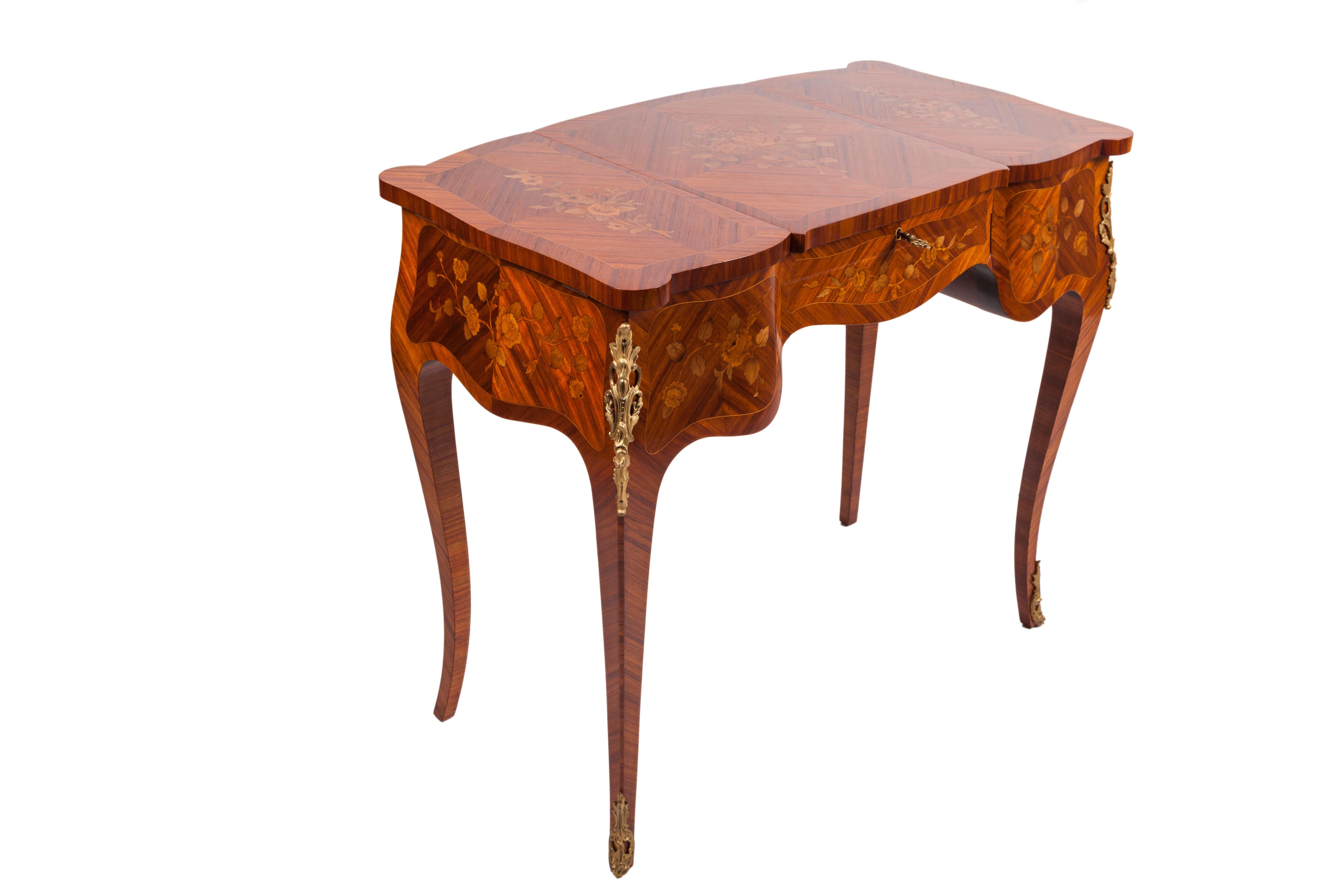 Mid-20th Century Louis XV Rosewood French Bonheur Du Jour or Dressing Table 2