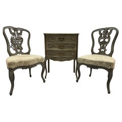 Mid 20th Century Louis XV Venetian Style Chest and Pair of Chairs