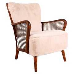 Mid 20th Century Lounge Chair in Rattan