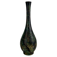 Mid-20th Century Lovely Japanese Iron Vase Patinated Vintage Elegance