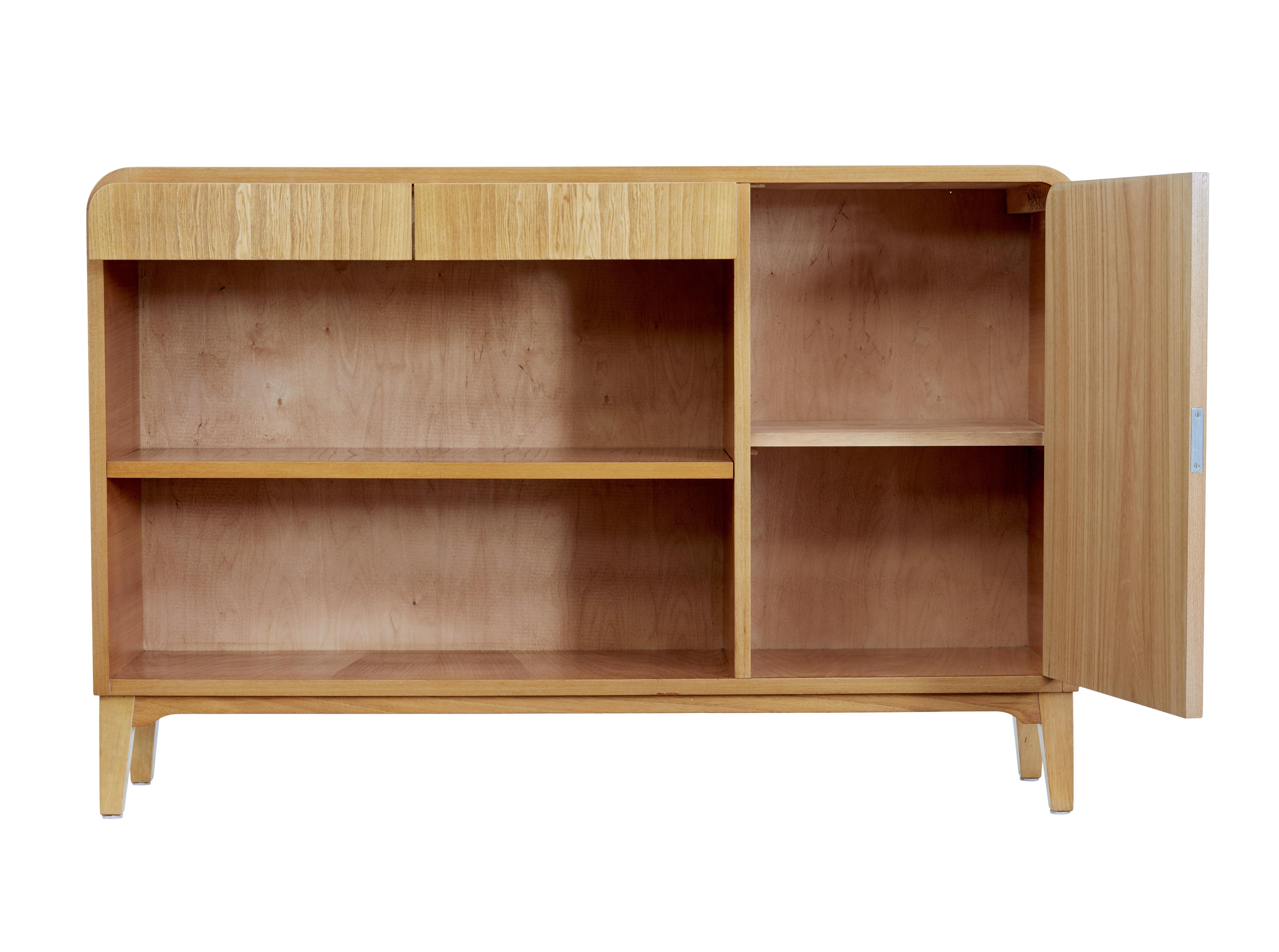 Mid 20th Century Low Open Elm Bookcase at 1stDibs mid century low