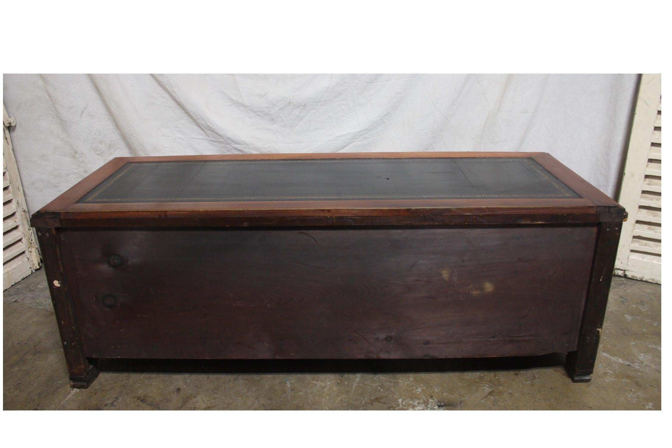 Leather Mid-20th Century Low Table Cabinet For Sale
