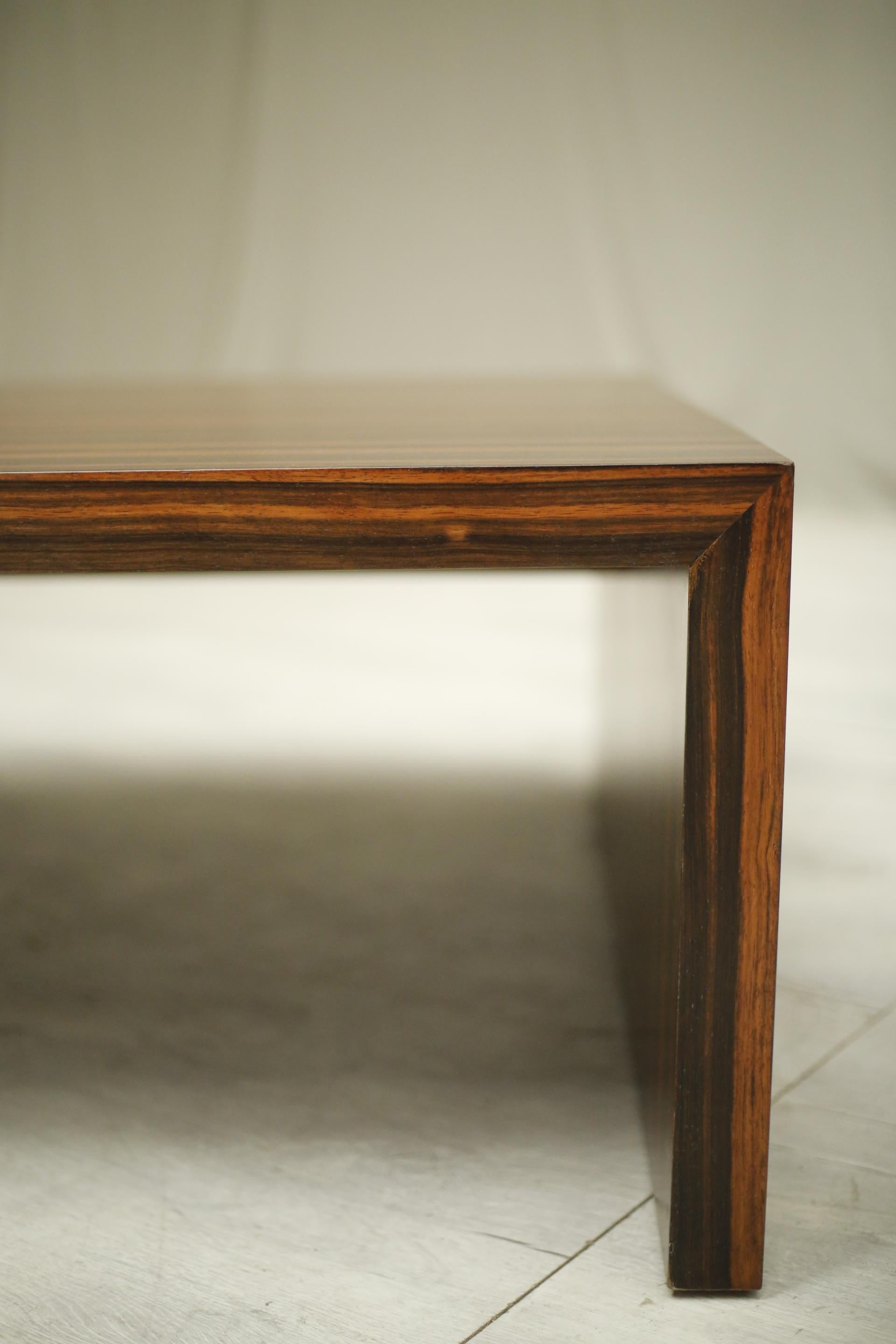 Mid 20th Century Macassar Ebony Coffee Table 8