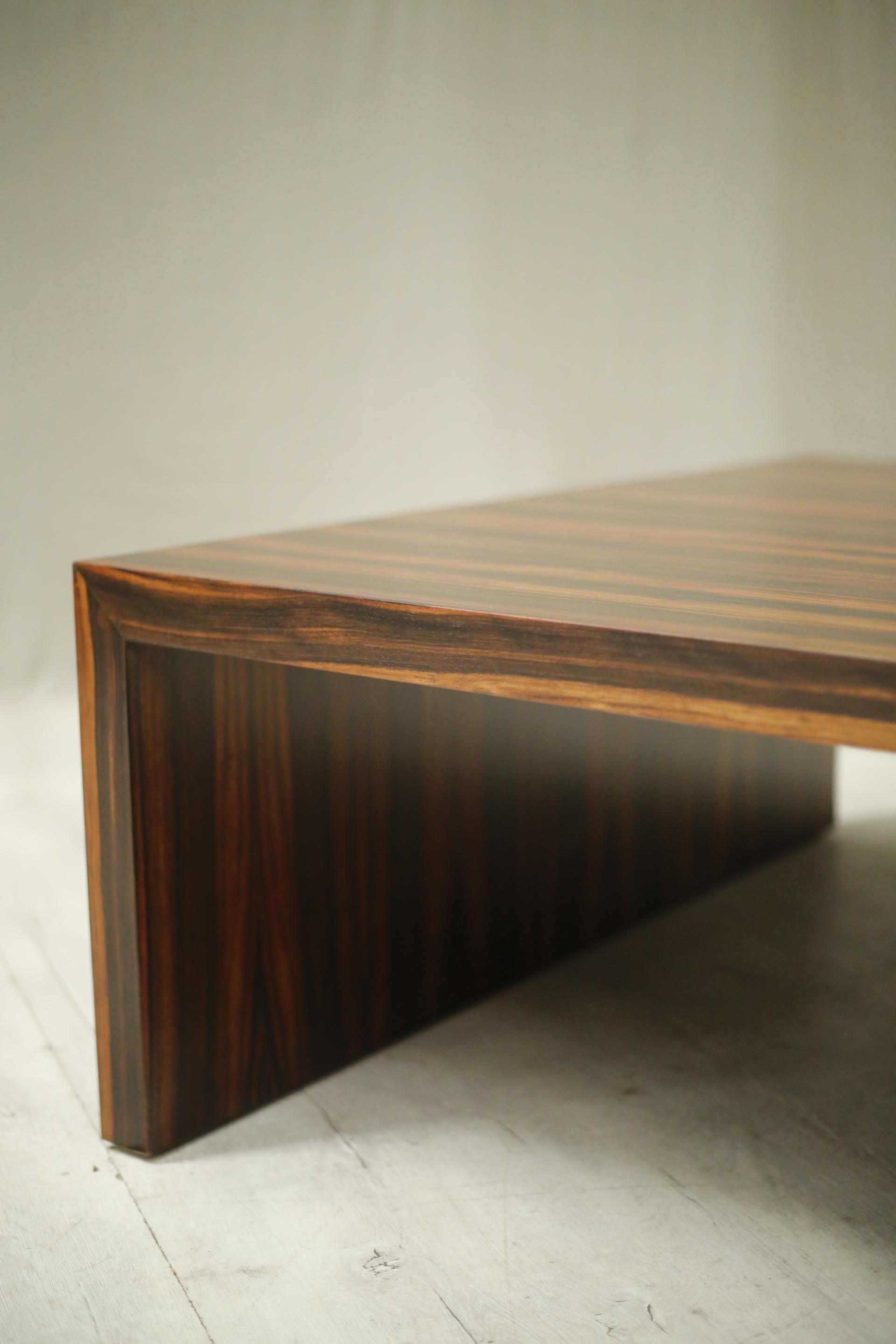 Mid 20th Century Macassar Ebony Coffee Table 9