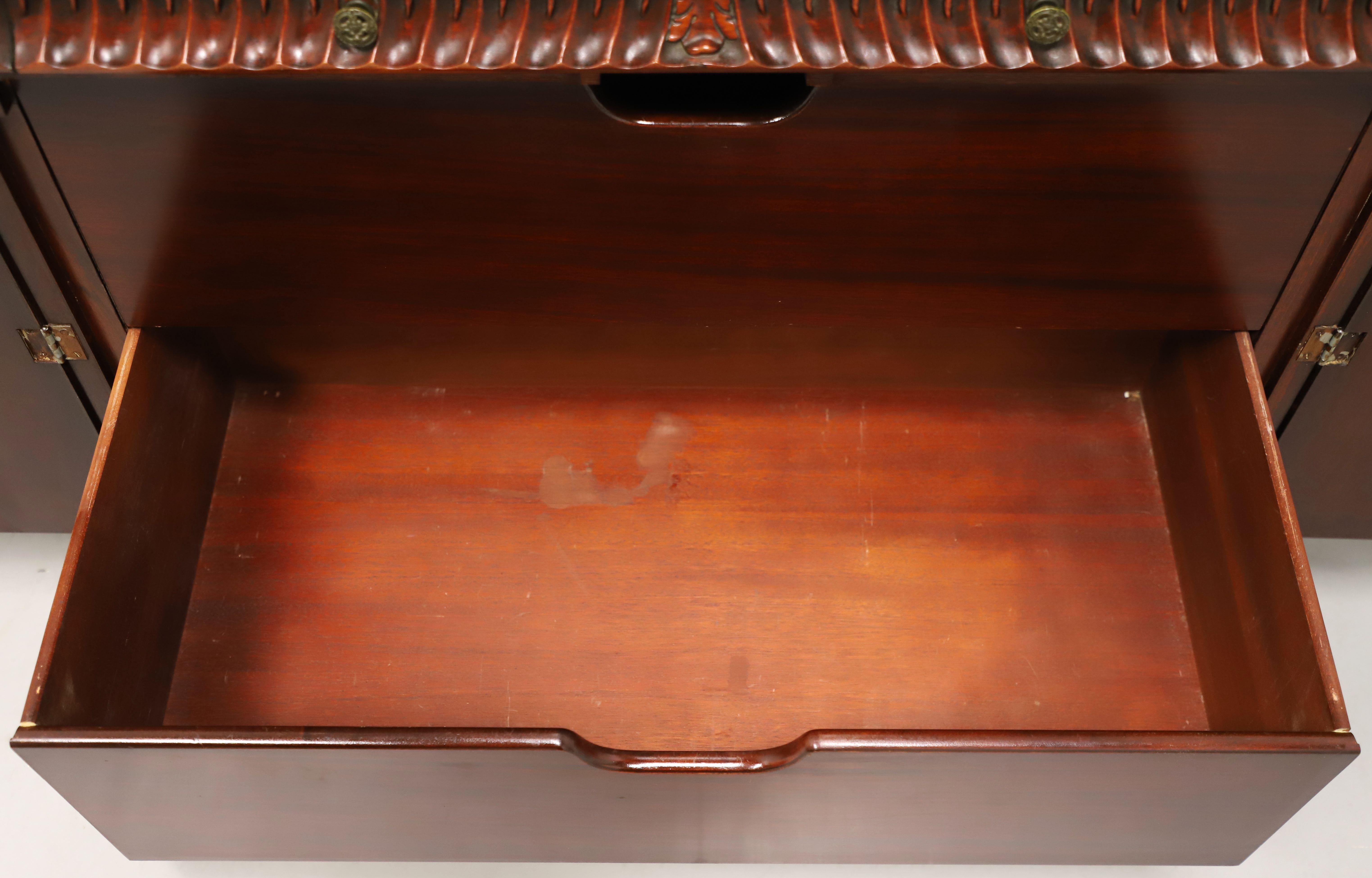 Mid 20th Century Mahogany Asian Influenced Chest on Chest For Sale 5