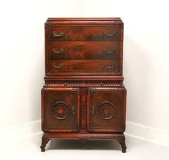 Mid 20th Century Mahogany Asian Influenced Chest on Chest