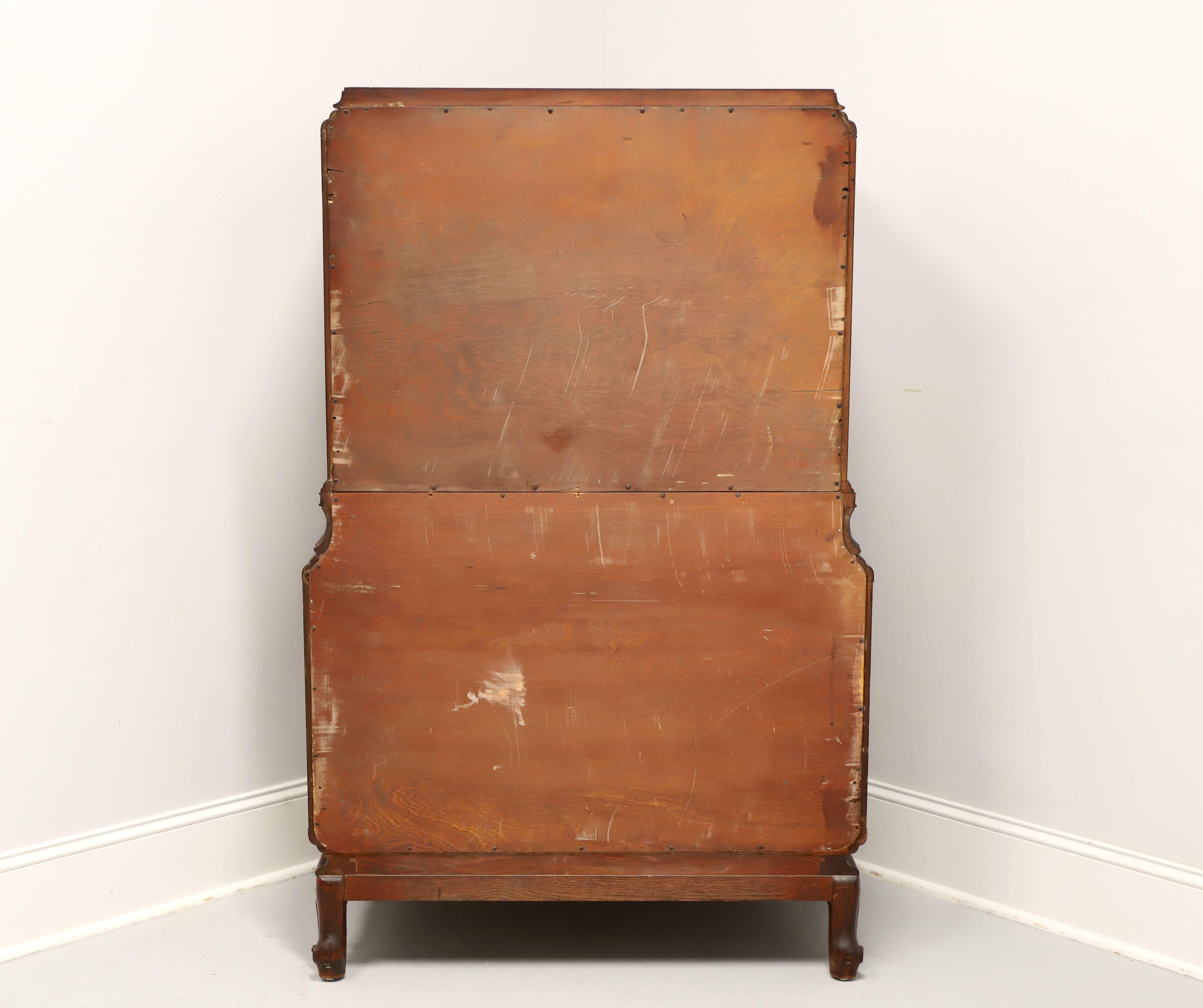 American Mid 20th Century Mahogany Asian Influenced Chest on Chest For Sale