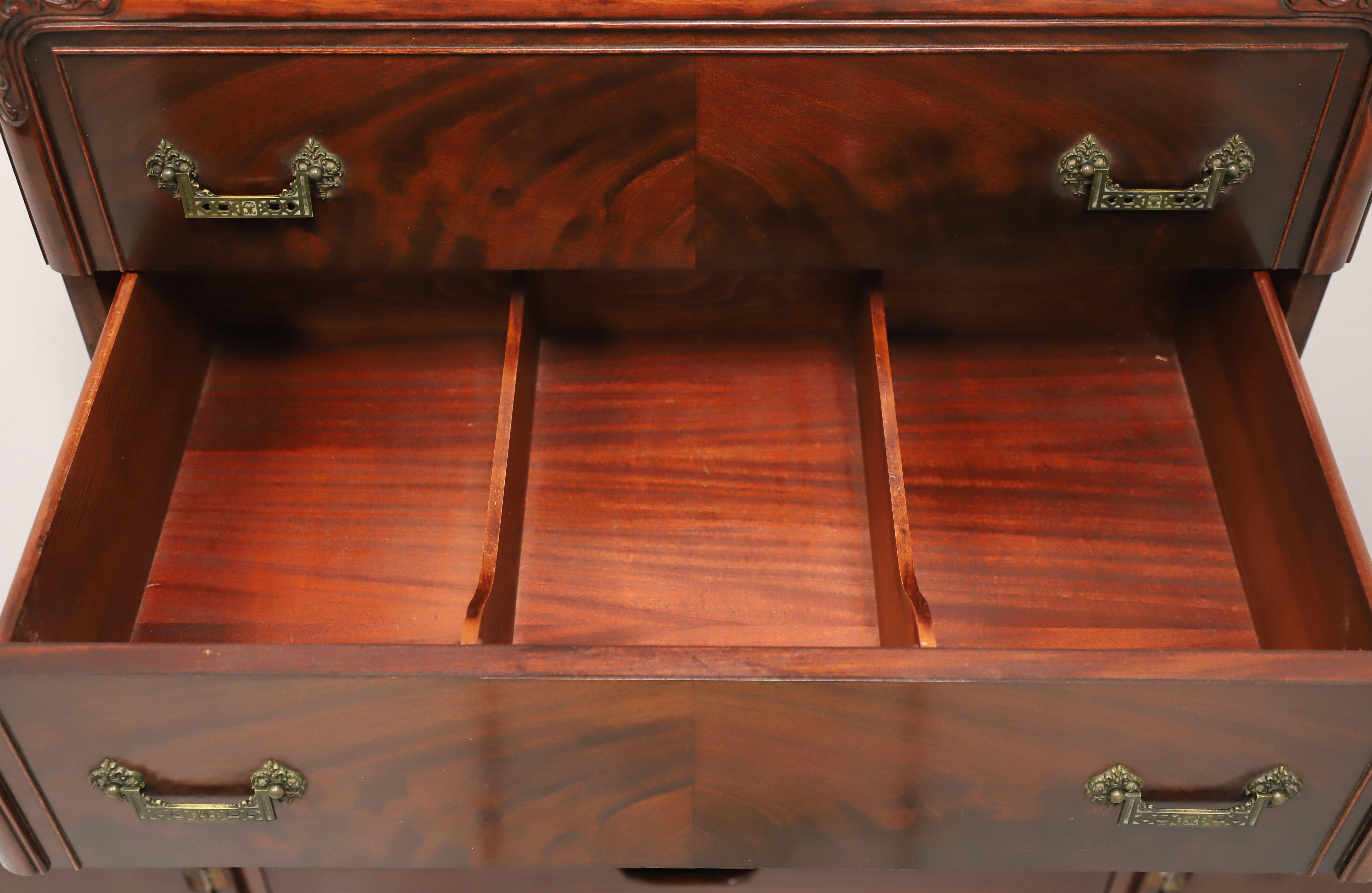 Mid 20th Century Mahogany Asian Influenced Chest on Chest For Sale 3