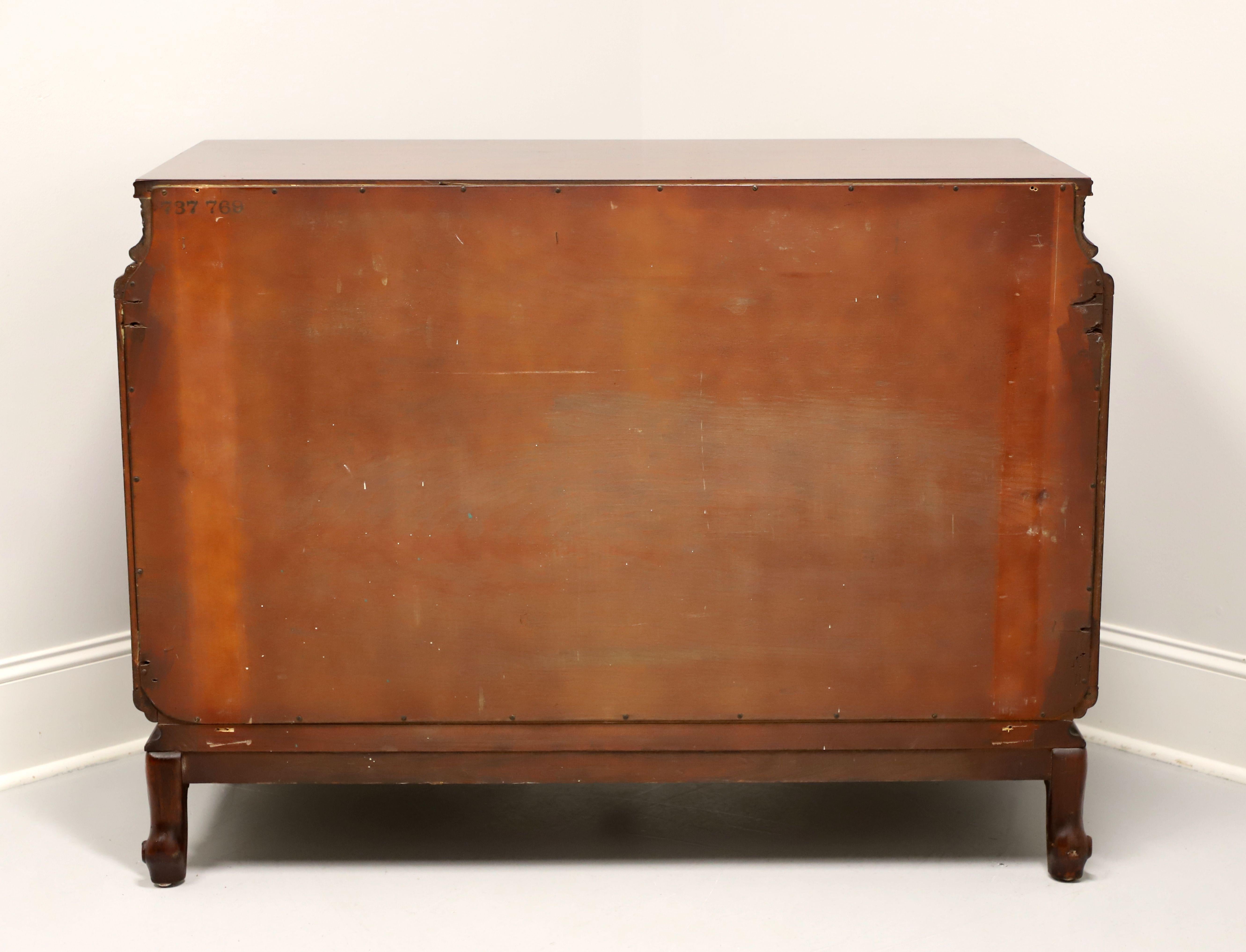 American Mid 20th Century Mahogany Asian Influenced Double Dresser For Sale
