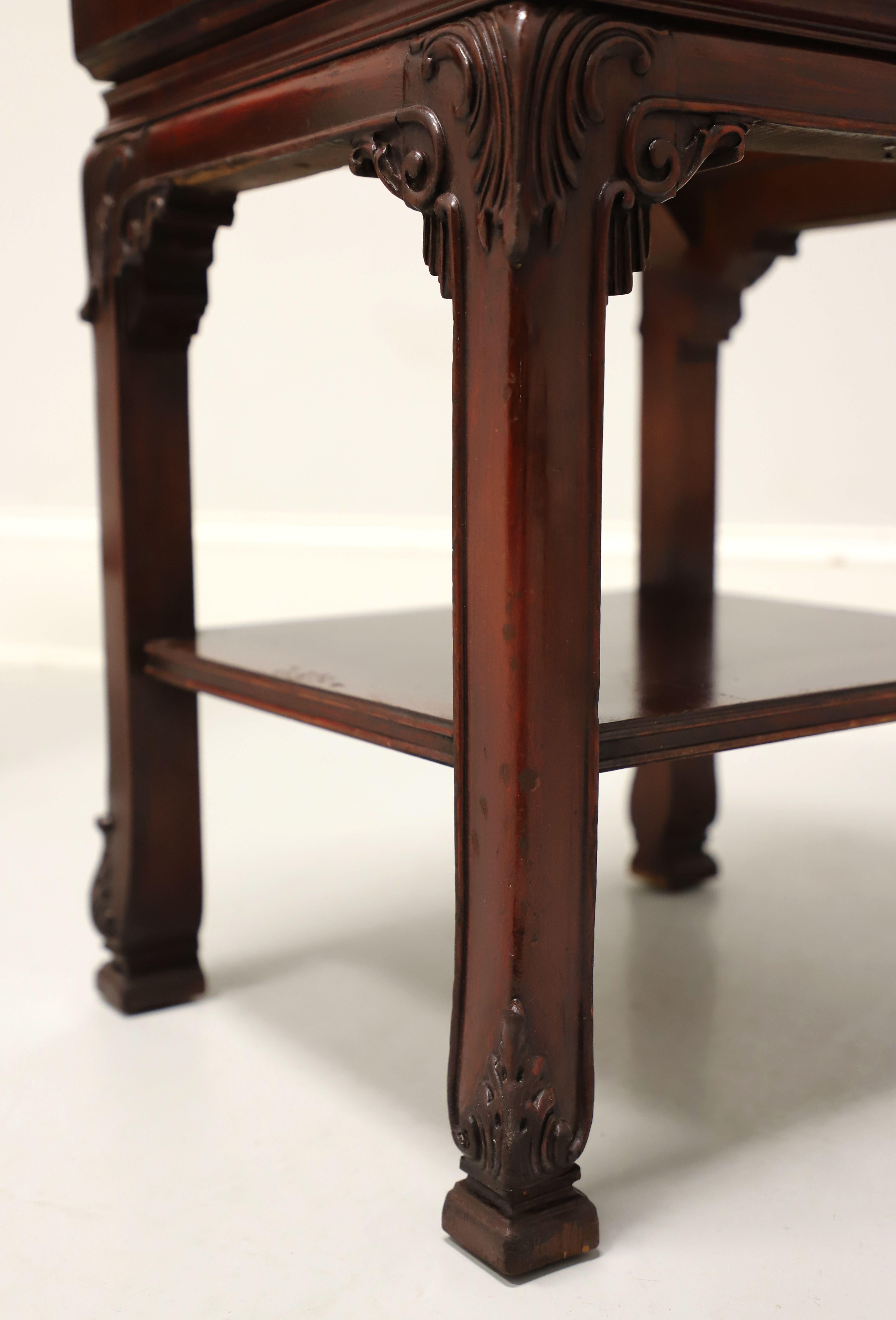 Mid 20th Century Mahogany Asian Influenced Nightstands - Pair For Sale 3