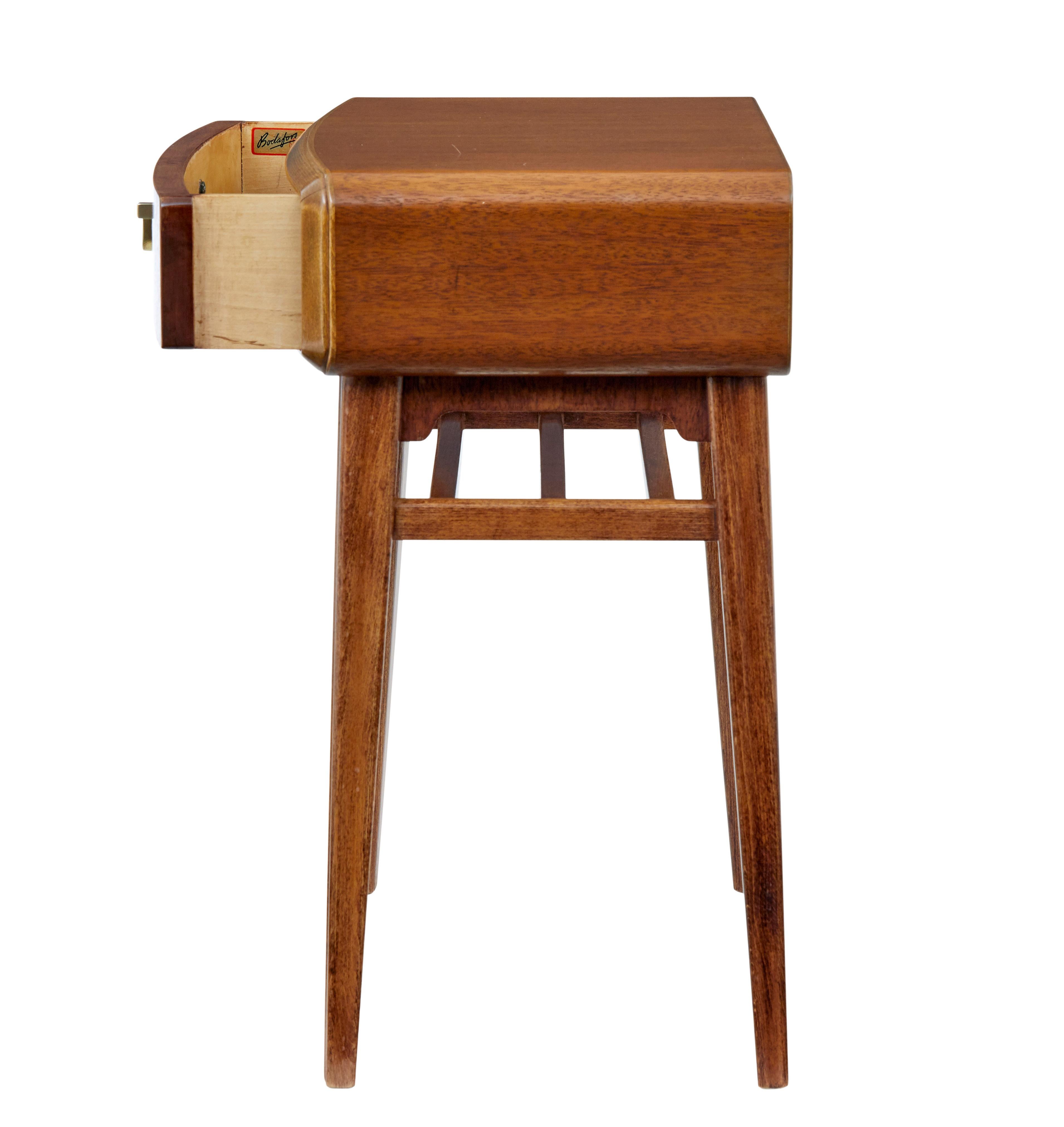 Mid-Century Modern Mid-20th Century Mahogany Bedside Table by Bodafors For Sale