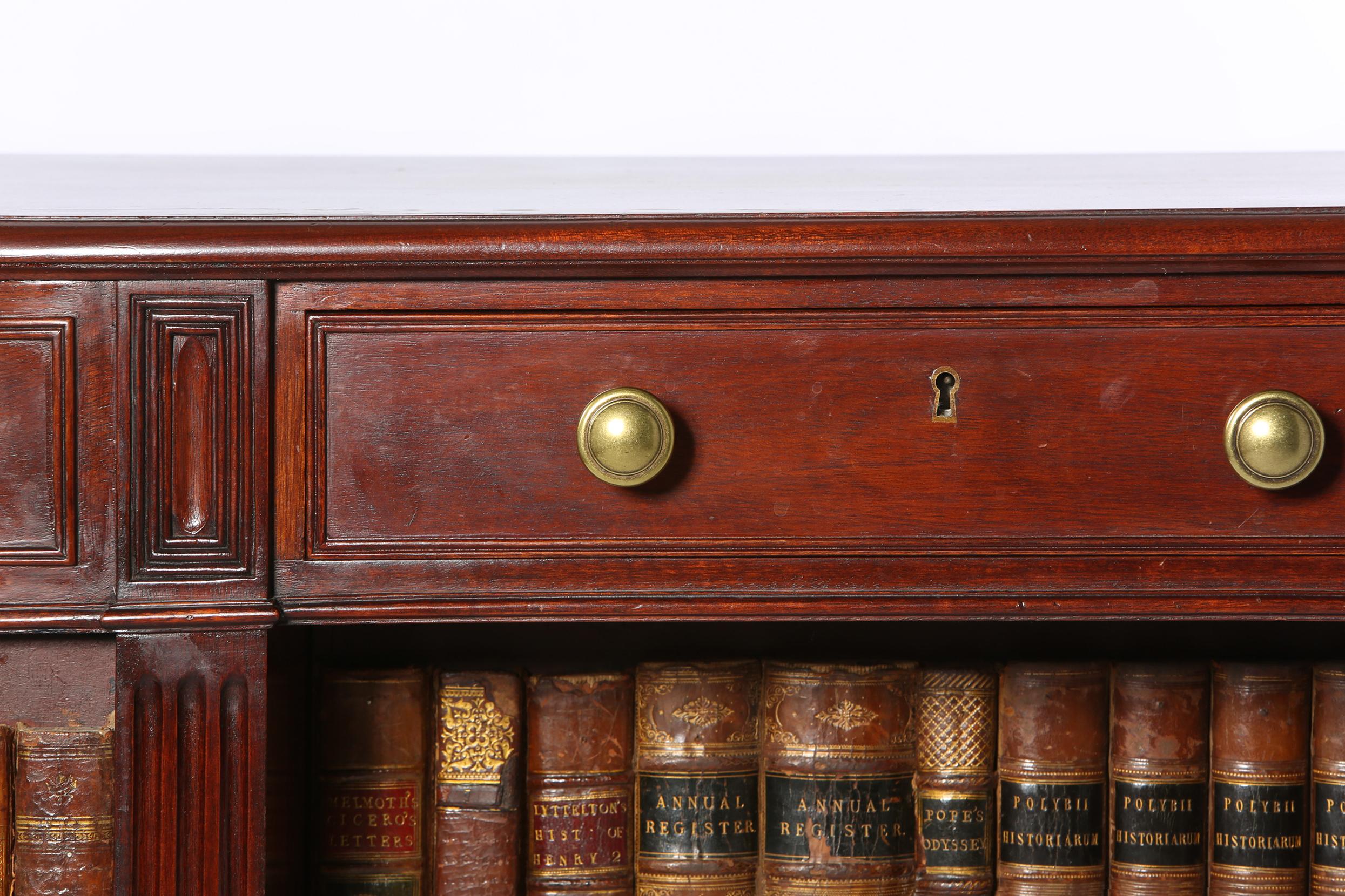 Wood Mid-20th Century Mahogany or Books Design Writing Desk For Sale