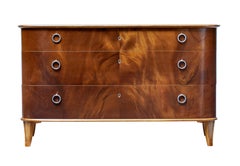 Mid-20th Century Mahogany Chest of Drawers Svensk Mobelindustri