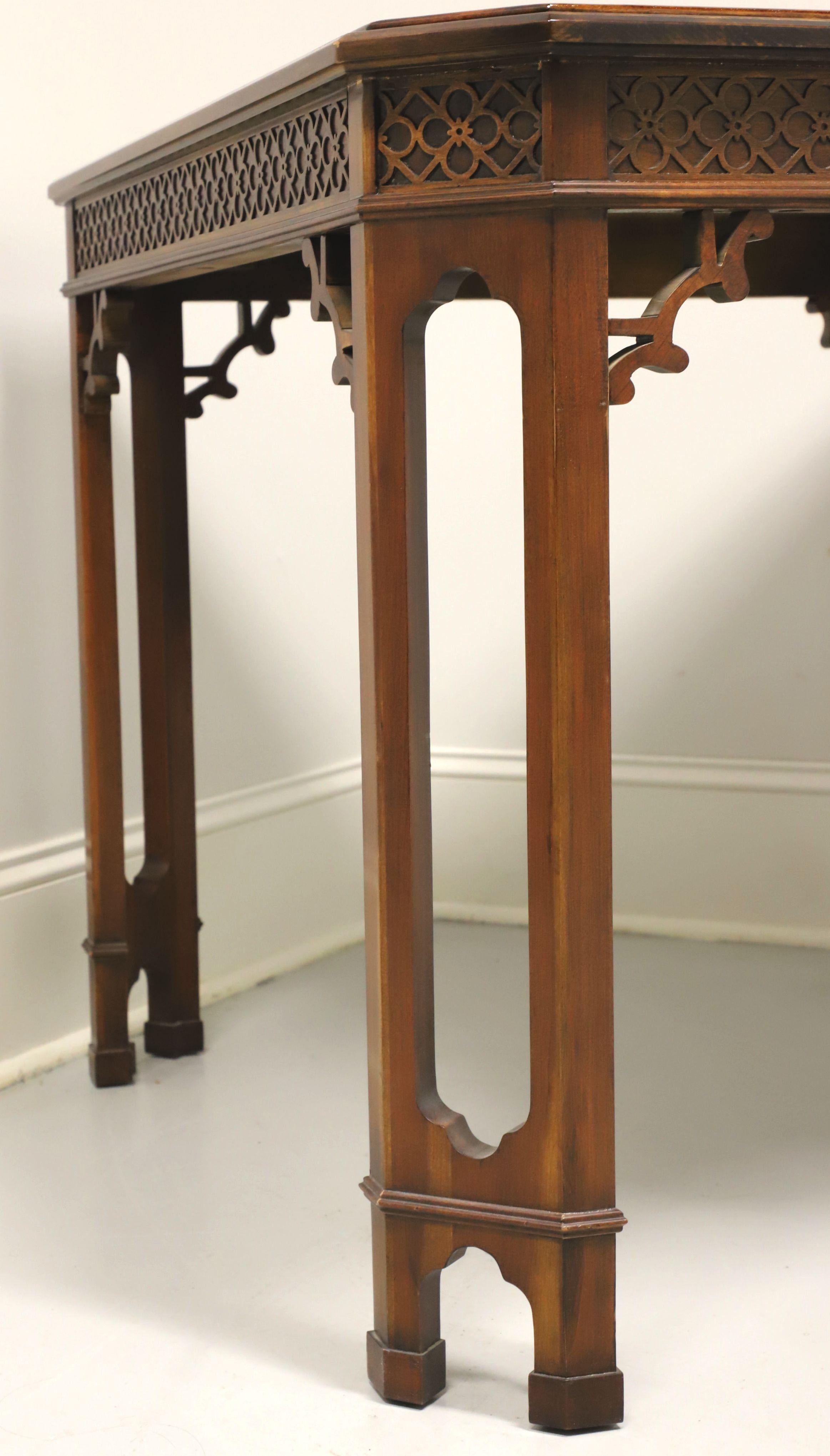 Mid 20th Century Mahogany Chinese Chippendale Square Game Table 1