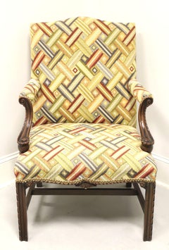 Mid 20th Century Mahogany Chippendale Martha Washington Armchair