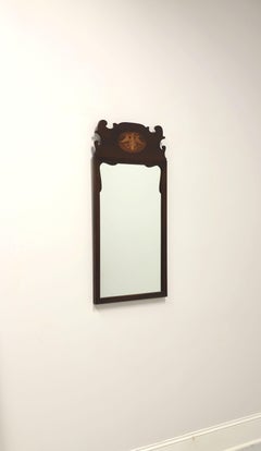 Mid 20th Century Mahogany Chippendale Wall Mirror with Eagle Inlay