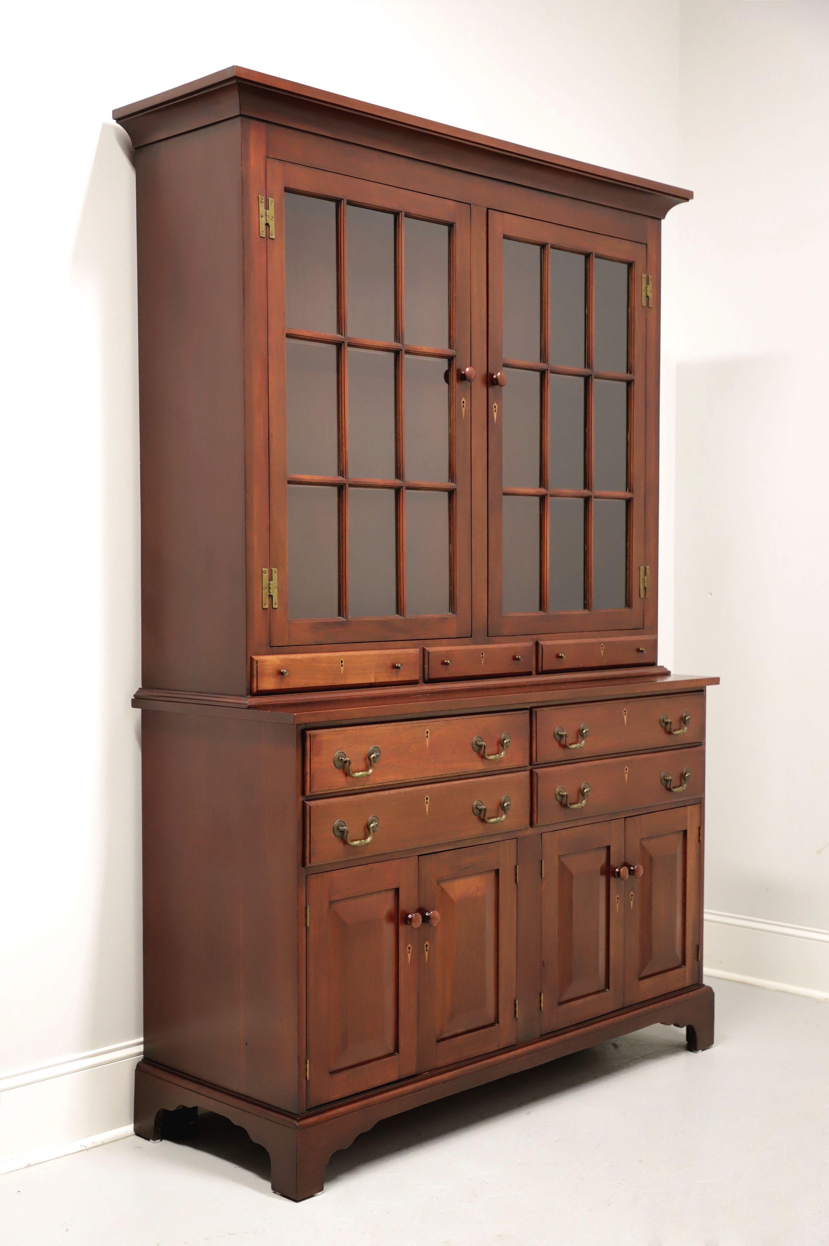 Mid 20th Century Mahogany Colonial China Cabinet Hutch, Attributed to BENBOW'S 6