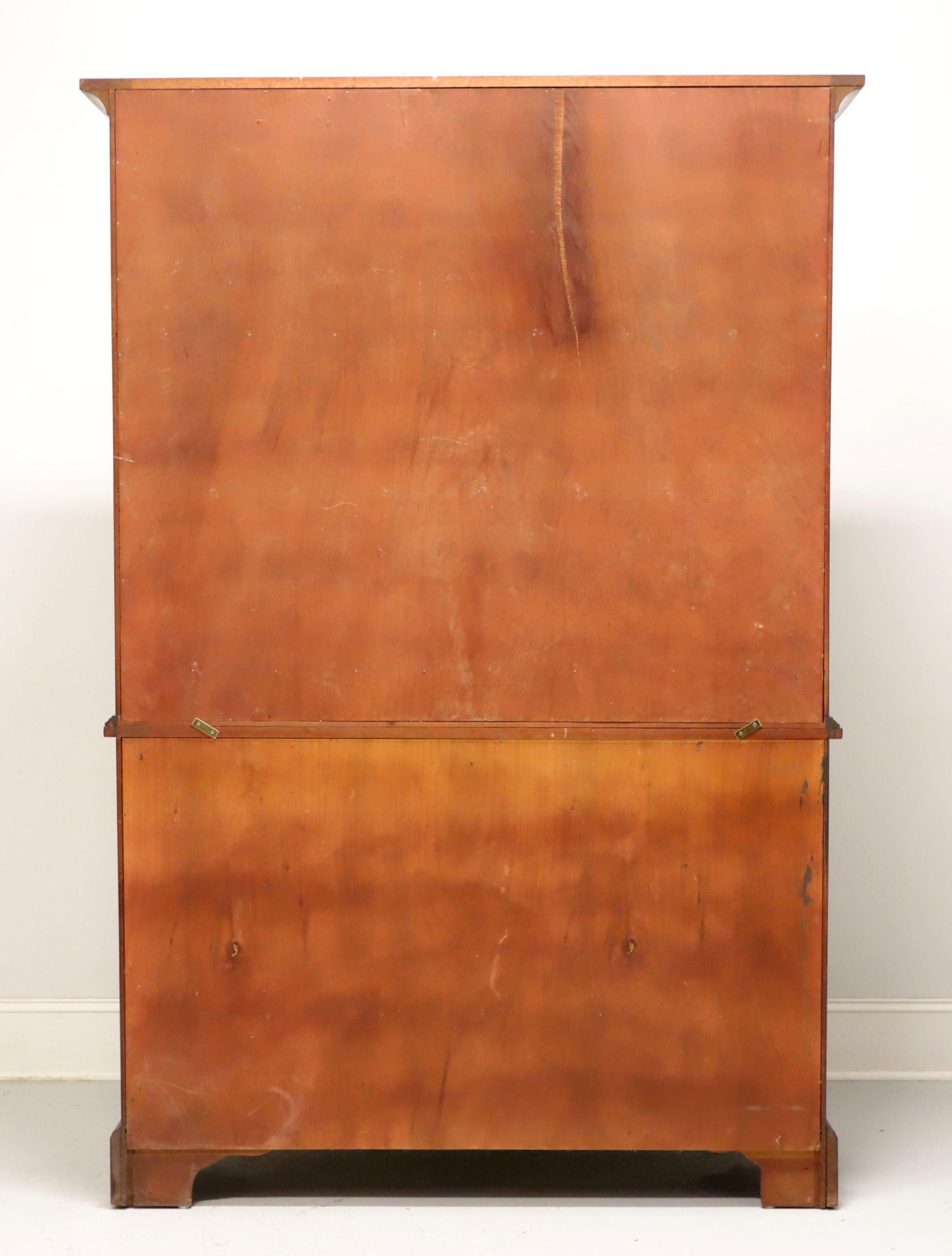 American Colonial Mid 20th Century Mahogany Colonial China Cabinet Hutch, Attributed to BENBOW'S