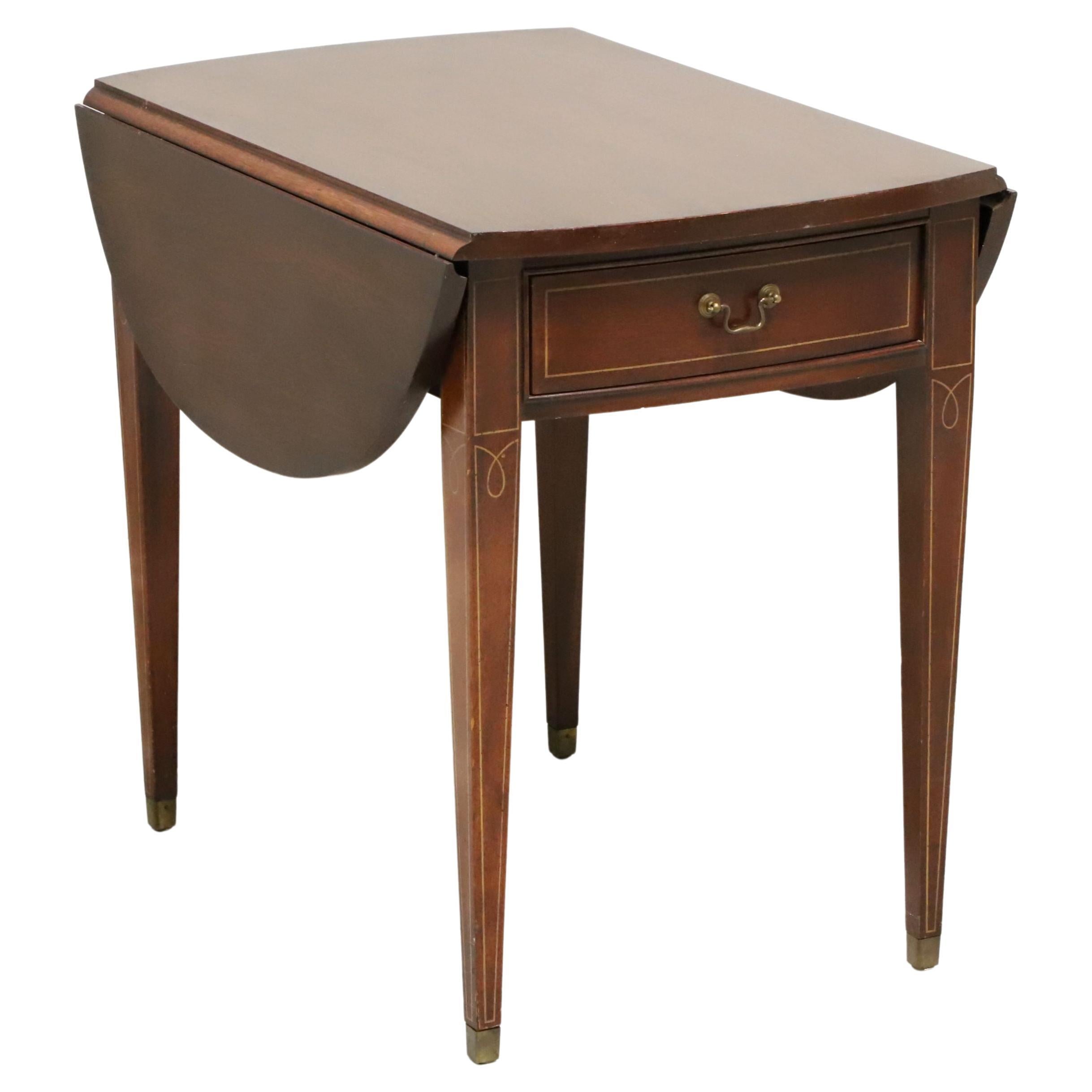 Mid 20th Century Mahogany Hepplewhite Drop-Leaf Pembroke Table For Sale