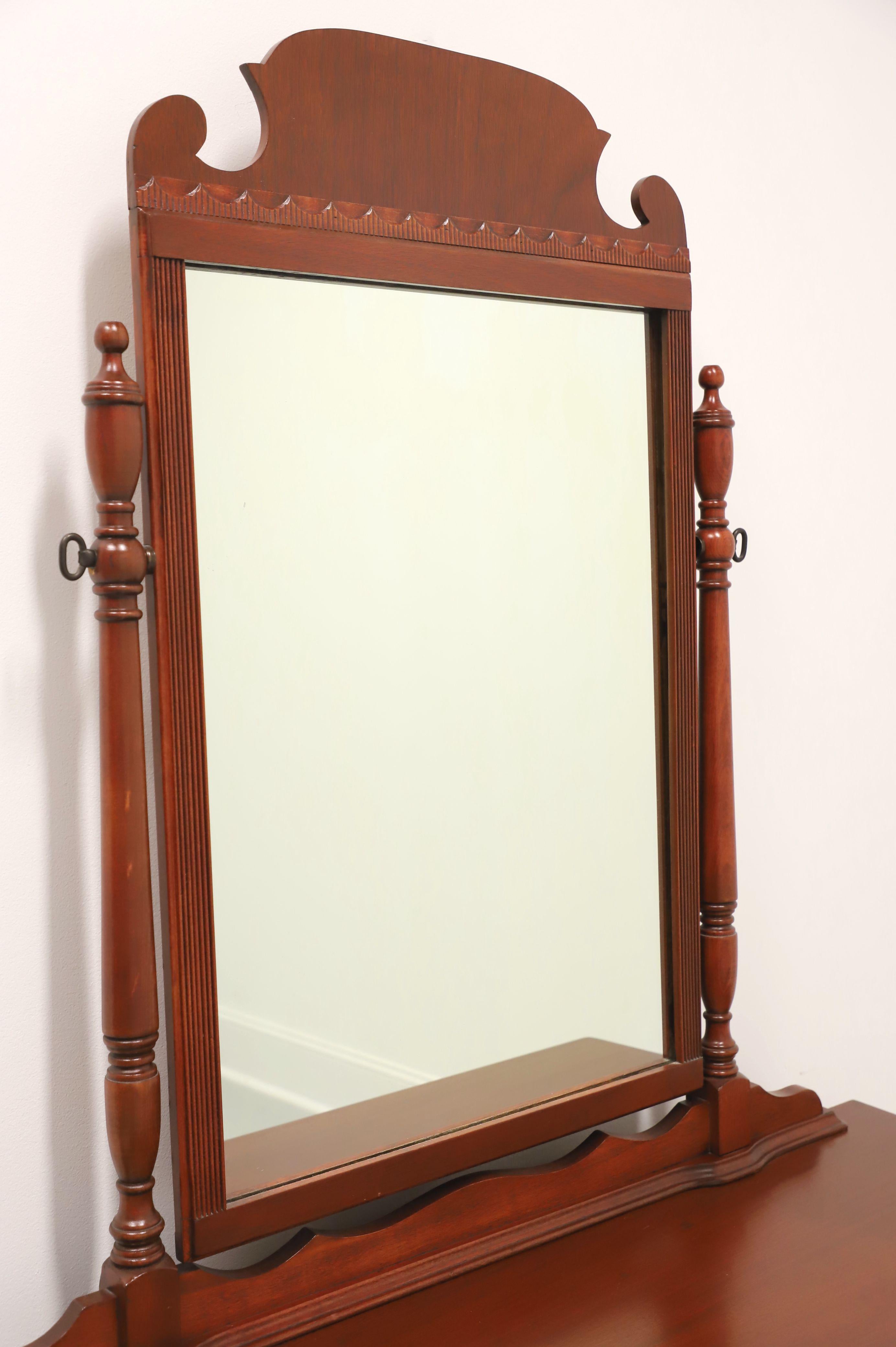 Mid 20th Century Mahogany Hepplewhite Vanity with Cheval Mirror and Side Chair For Sale 1