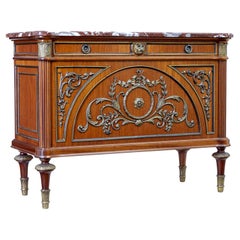 Mid 20th century mahogany marble top chest of drawers
