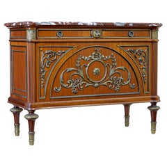 Mid 20th century mahogany marble top chest of drawers