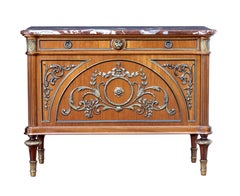 Mid-20th Century Mahogany Marble-Top Commode