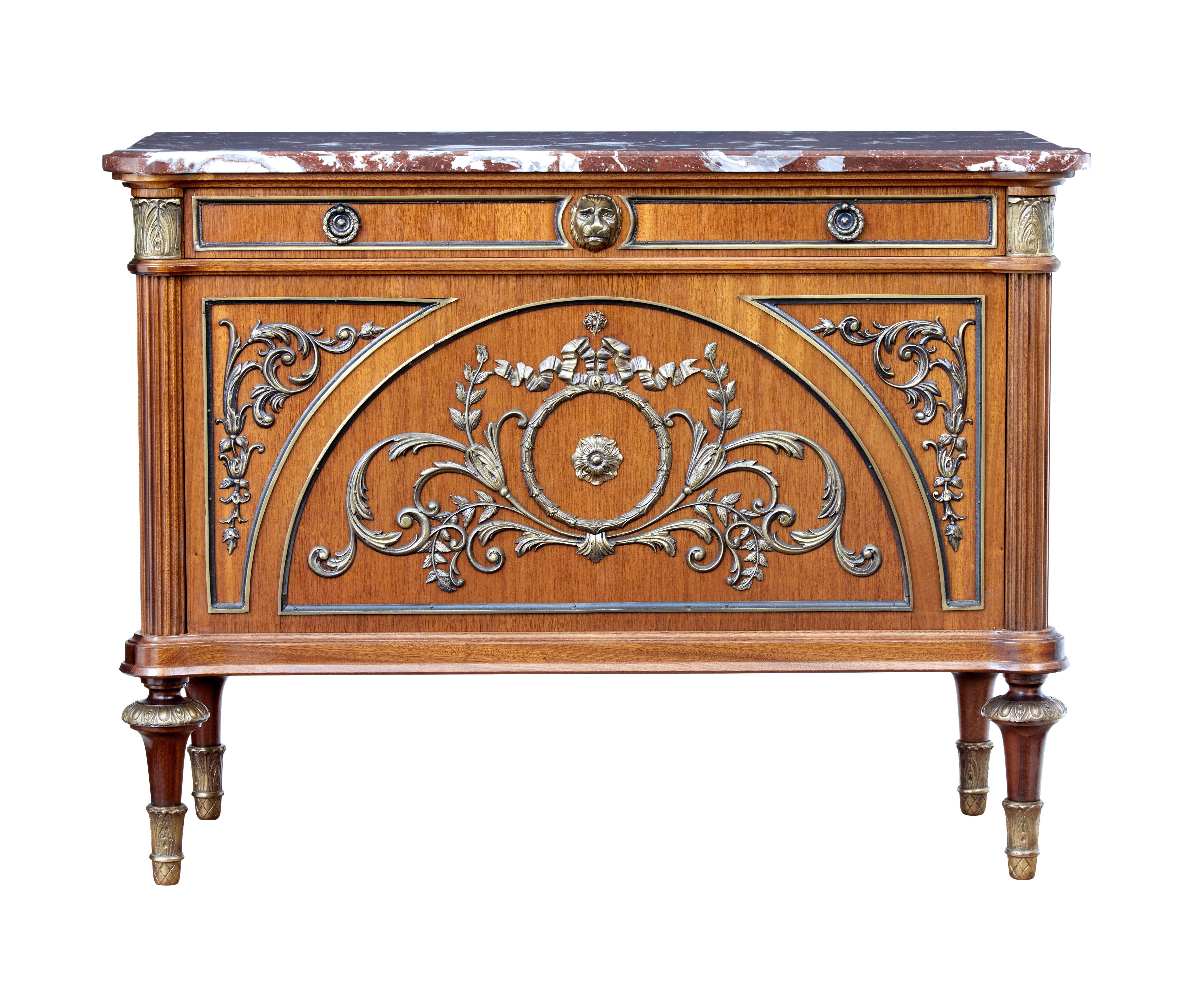 Woodwork Mid-20th Century Mahogany Marble Top Commode