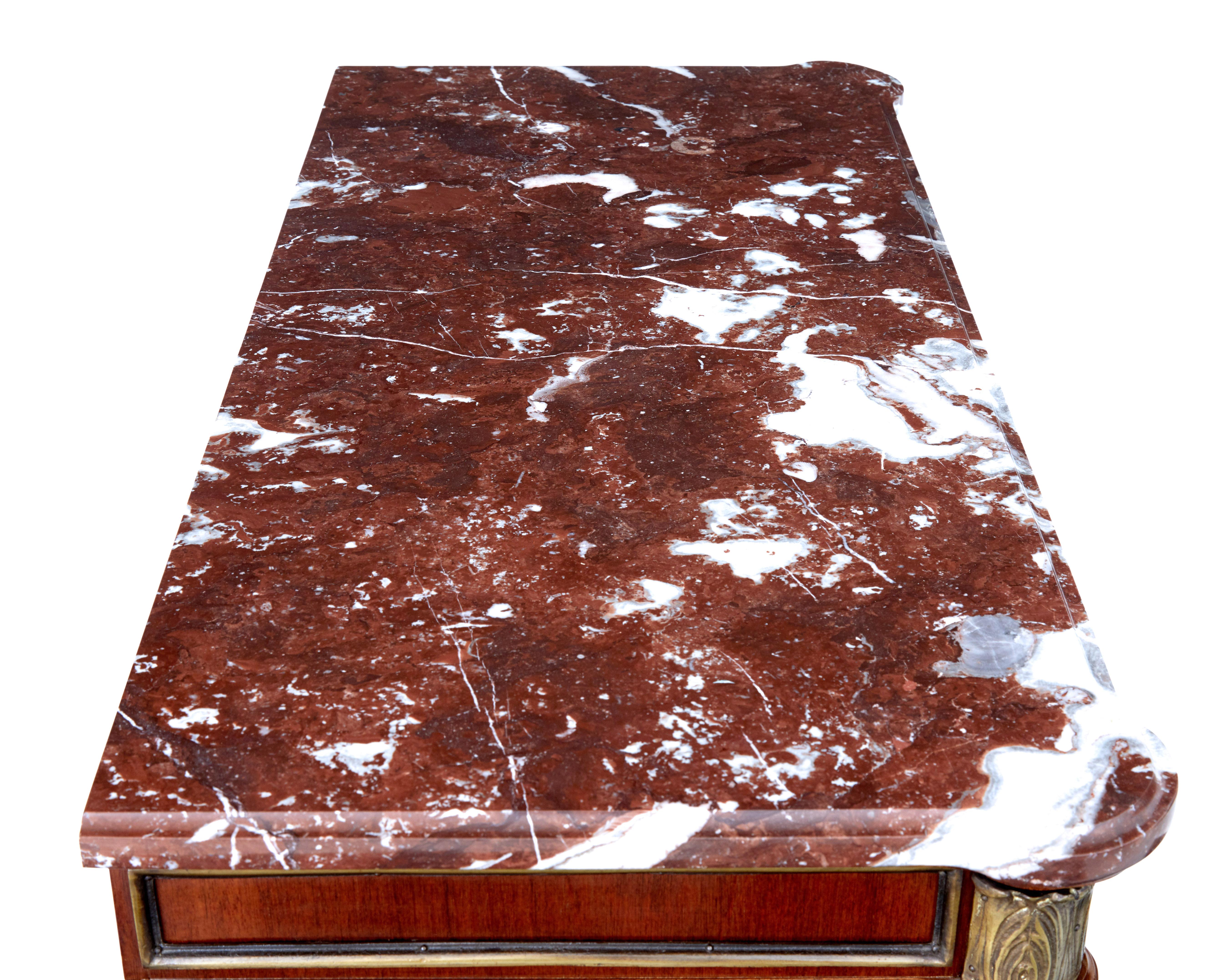 Mid-20th Century Mahogany Marble Top Commode In Good Condition In Debenham, Suffolk
