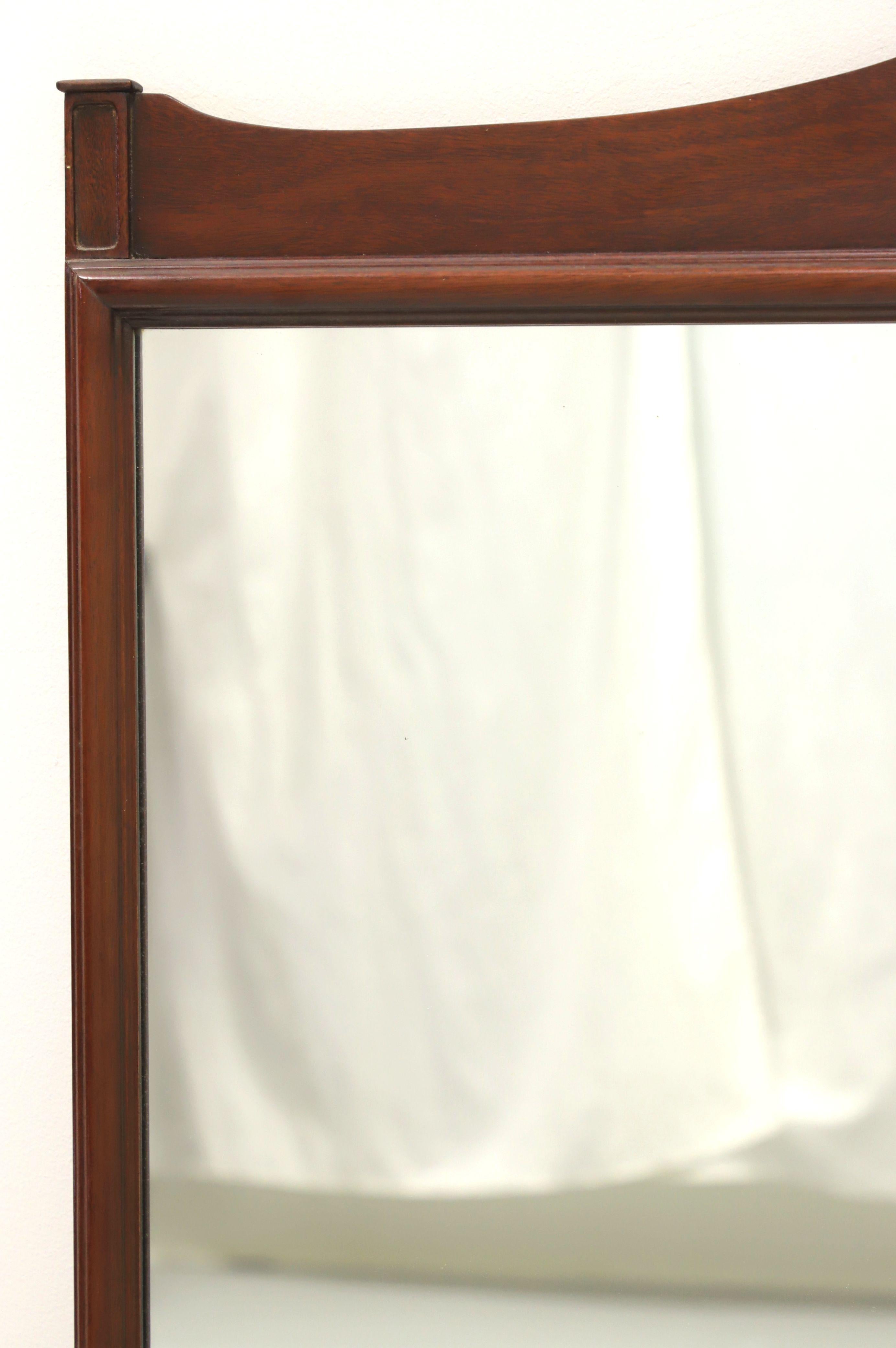 Chippendale Mid 20th Century Mahogany Prince of Wales Plumes Traditional Wall Mirror For Sale